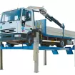 Cầu nâng 4 trụ 8 tấn, bàn nâng phẳng (3 pha, màu xanh)